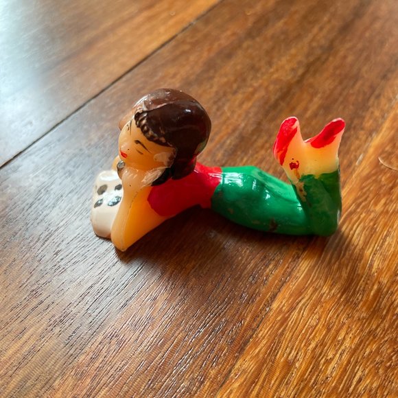 Vintage Teen Girl & Boy on Phone Hard Plastic Cake Toppers - Picture 5 of 7